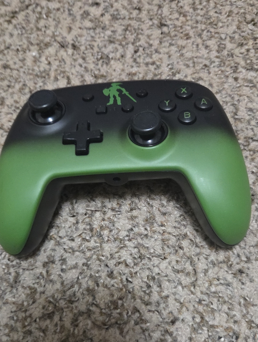 Nintendo Green and Black Wireless Controller with Gradient Finish